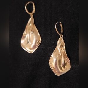 Designer Hagit Gorali Sterling Silver Leverback Earrings